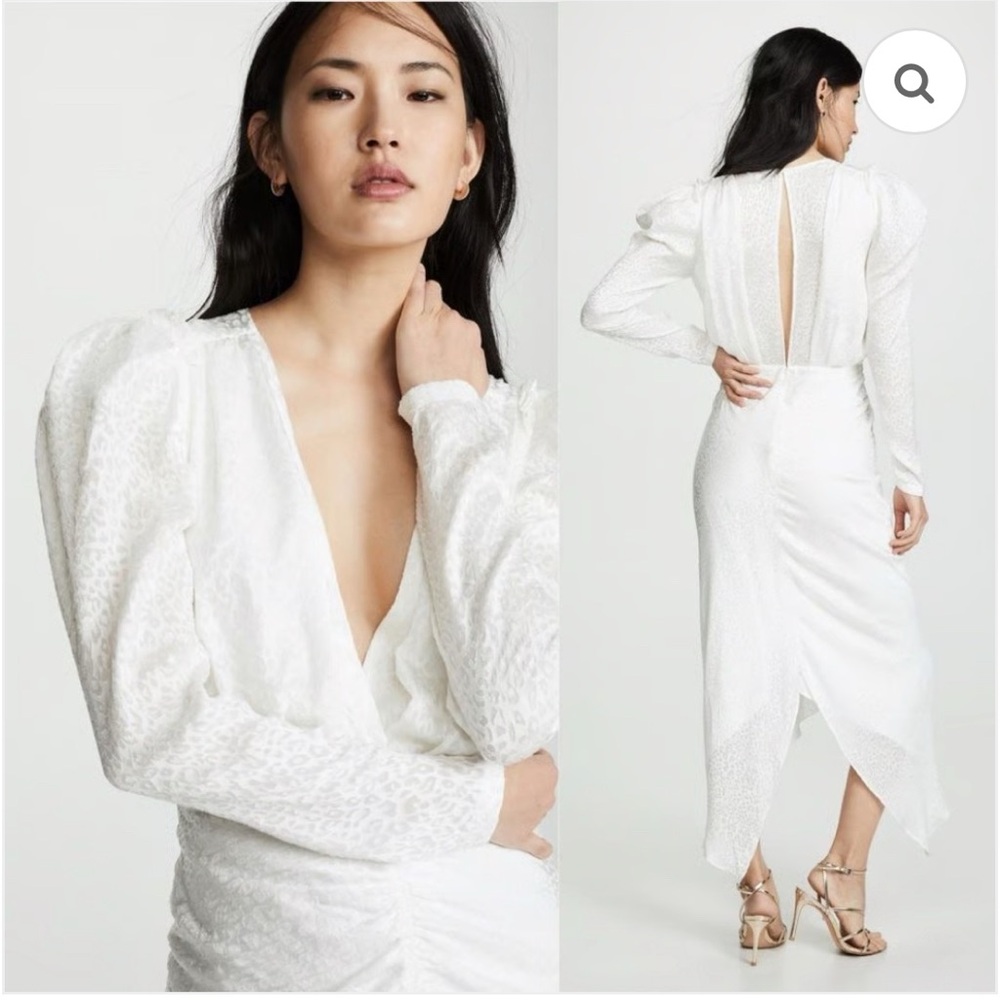 SOLD NWT Ronny Kobo Elegant White Long Sleeve Dress - Picture 5 of 5